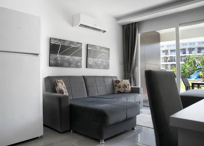 公寓 Courtyard Long Beach, северный кипр, бассейн, терраса, 500м от моря *