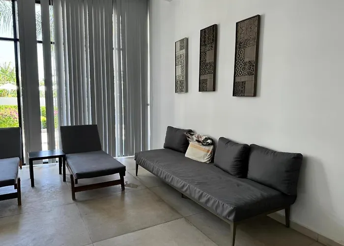 Apartmán Courtyard Long Beach, северный кипр, бассейн, терраса, 500м от моря